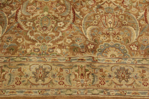handmade Transitional Qaseem Bond Brown Tan Hand Knotted RECTANGLE 100% WOOL area rug 4x6