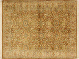 Heritage Season Brown/Tan Wool Rug - 4'2'' x 6'2''