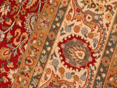 handmade Traditional Regular Red Beige Hand Knotted RECTANGLE 100% WOOL area rug 6x9