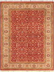 handmade Traditional Regular Red Beige Hand Knotted RECTANGLE 100% WOOL area rug 6x9