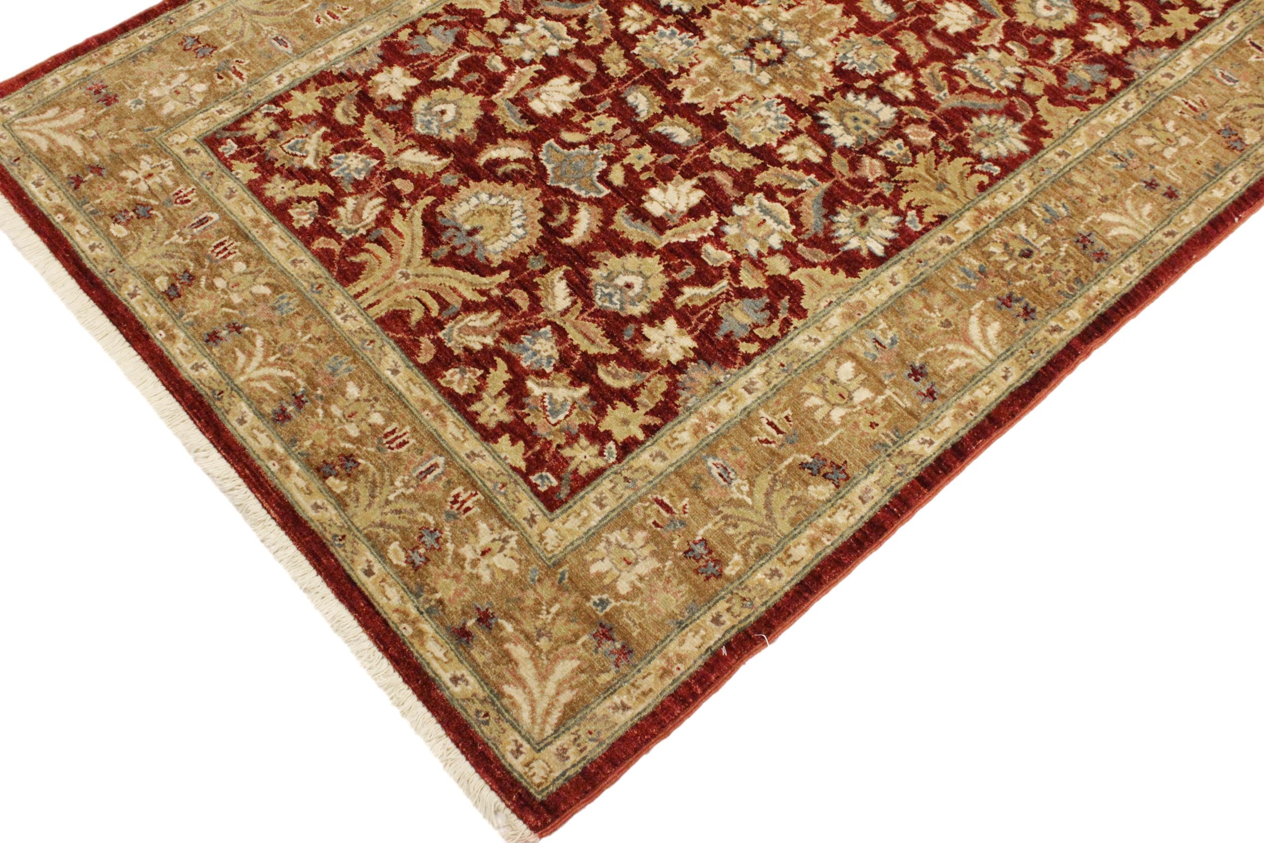 handmade Traditional Kafkaz Red Gold Hand Knotted RECTANGLE 100% WOOL area rug 4x6