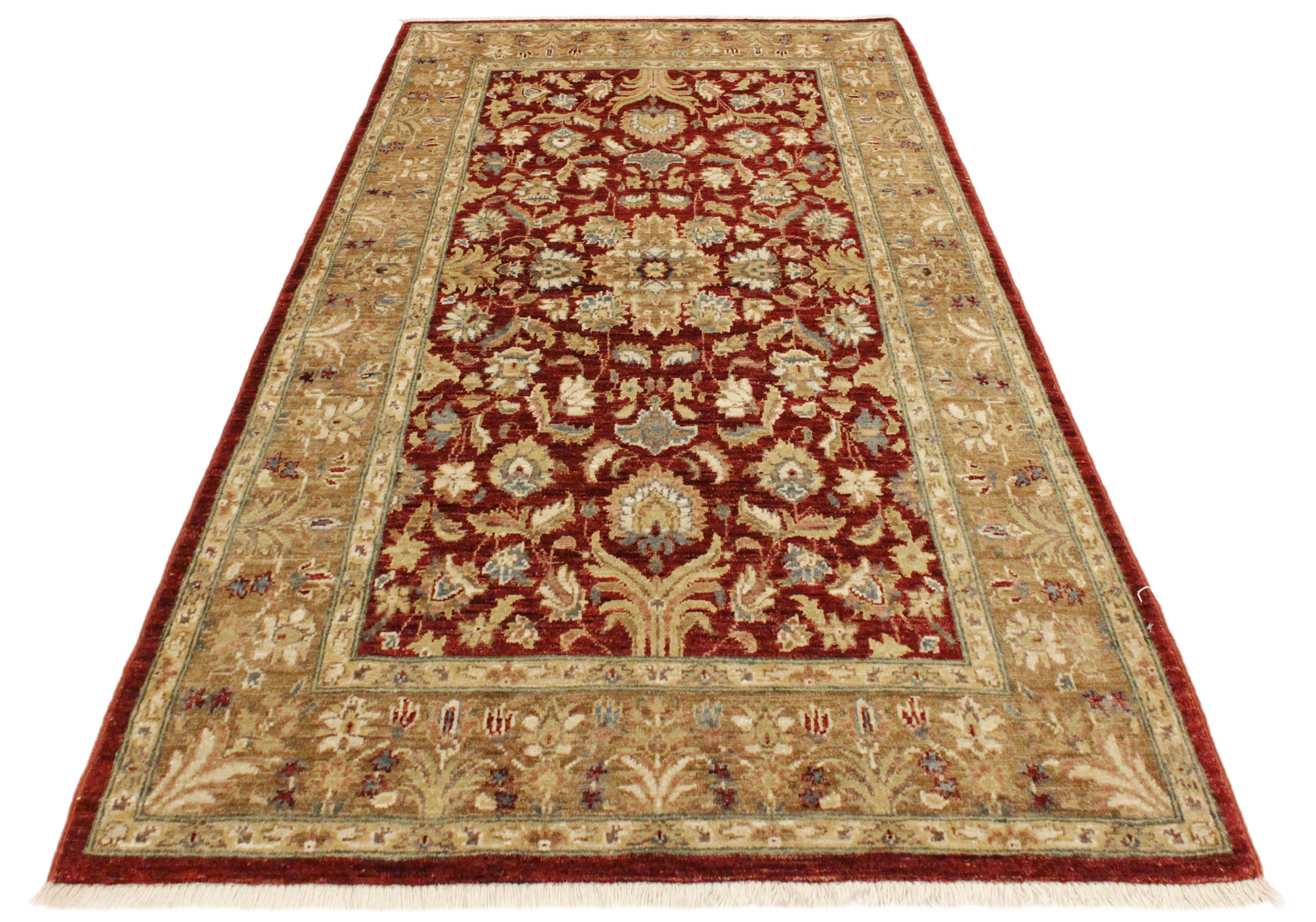 handmade Traditional Kafkaz Red Gold Hand Knotted RECTANGLE 100% WOOL area rug 4x6