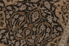 handmade Transitional Veg Dye Brown Gray Hand Knotted RUNNER 100% WOOL area rug 4'X11'