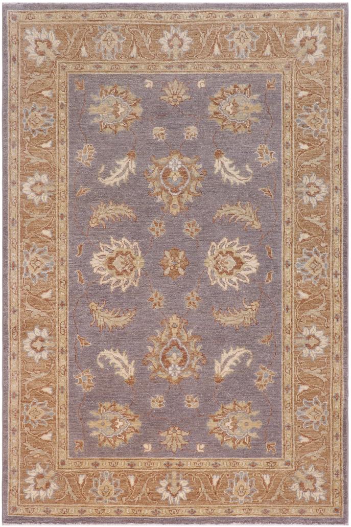 handmade Traditional Kafkaz Gray Lt. Brown Hand Knotted RECTANGLE 100% WOOL area rug