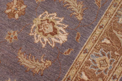 handmade Traditional Kafkaz Gray Lt. Brown Hand Knotted RECTANGLE 100% WOOL area rug