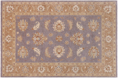 handmade Traditional Kafkaz Gray Lt. Brown Hand Knotted RECTANGLE 100% WOOL area rug