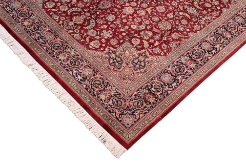 handmade Traditional Isphan Red Blue Hand Knotted RECTANGLE 100% WOOL area rug 8x10