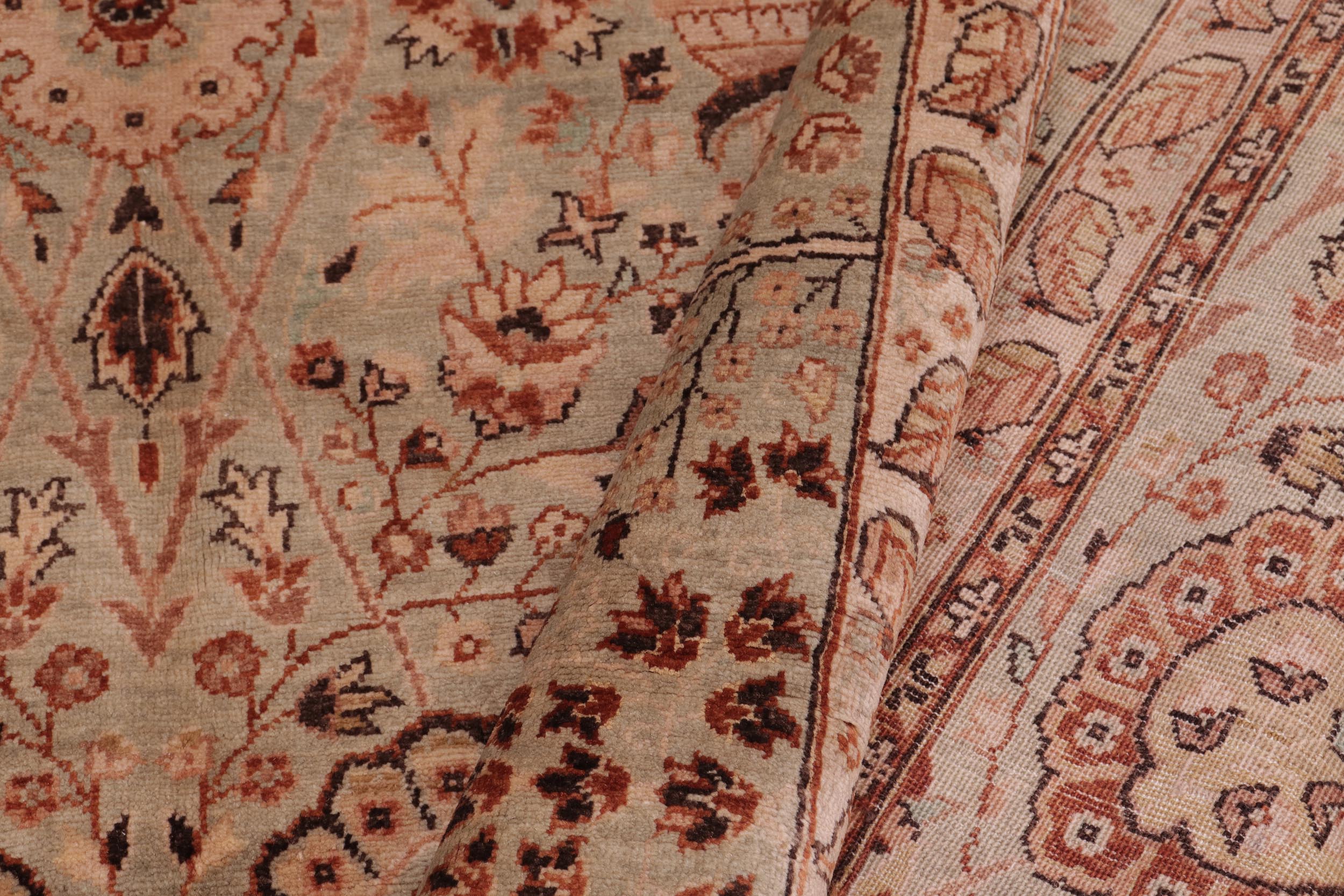 handmade Traditional Kafkaz Lt. Green Lt. Green Hand Knotted RECTANGLE 100% WOOL area rug 6' x 9'