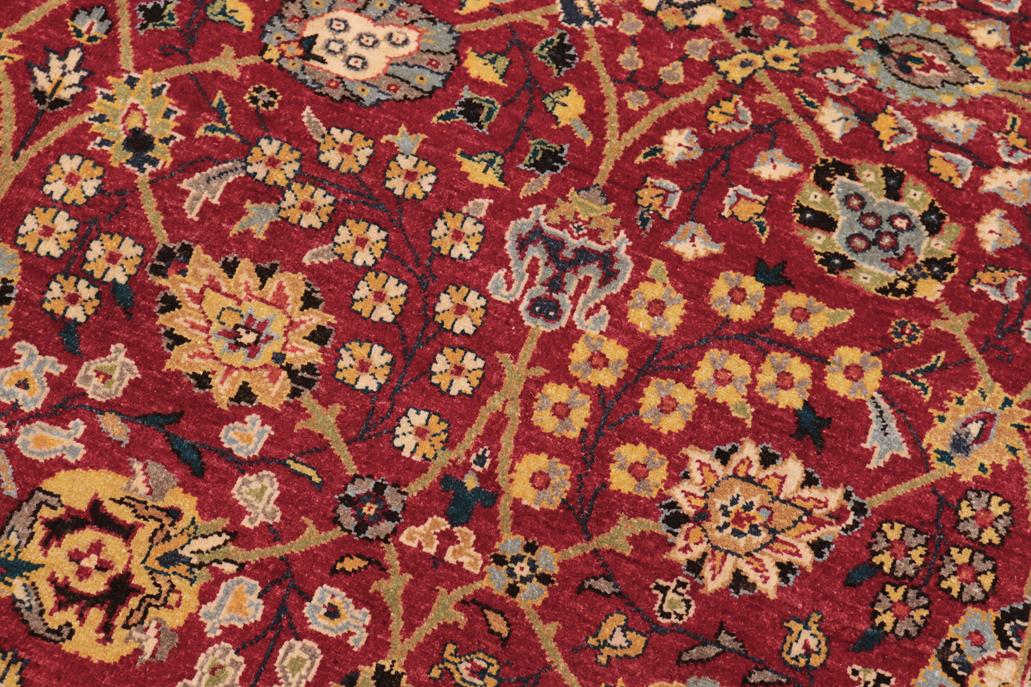 handmade Traditional Design Red Blue Hand Knotted RECTANGLE 100% WOOL area rug 6'X9'