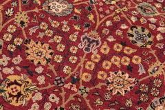 handmade Traditional Design Red Blue Hand Knotted RECTANGLE 100% WOOL area rug 6'X9'