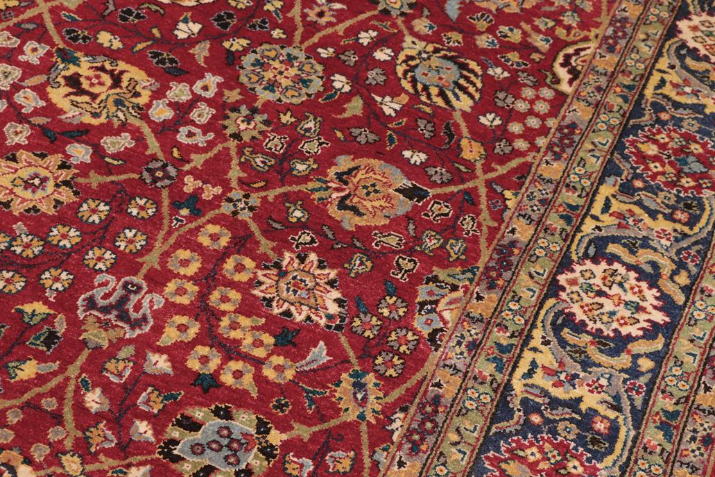 handmade Traditional Design Red Blue Hand Knotted RECTANGLE 100% WOOL area rug 6'X9'