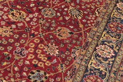 handmade Traditional Design Red Blue Hand Knotted RECTANGLE 100% WOOL area rug 6'X9'