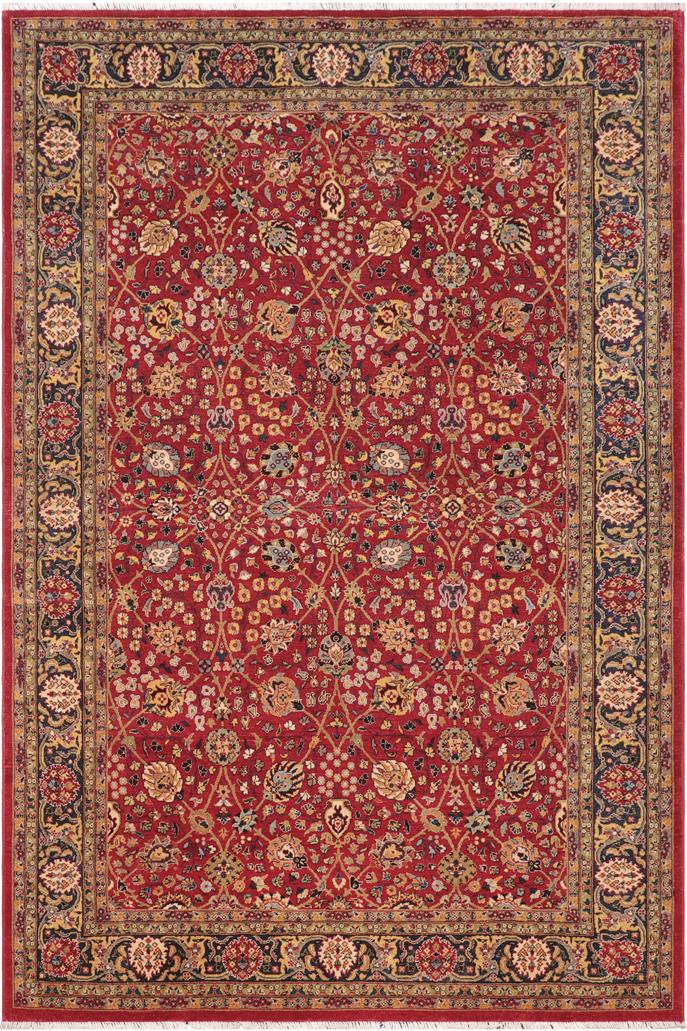 handmade Traditional Design Red Blue Hand Knotted RECTANGLE 100% WOOL area rug 6'X9'