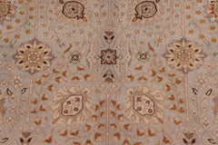handmade Traditional Design Lt. Blue Tan Hand Knotted RECTANGLE 100% WOOL area rug 6'X9'