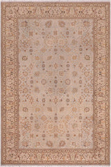 handmade Traditional Design Lt. Blue Tan Hand Knotted RECTANGLE 100% WOOL area rug 6'X9'