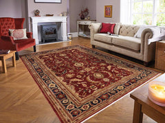 handmade Traditional Kafkaz Rust Blue Hand Knotted RECTANGLE 100% WOOL area rug 9X12