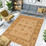 handmade Traditional Kafkaz Beige Gold Hand Knotted RECTANGLE 100% WOOL area rug 9 x 12