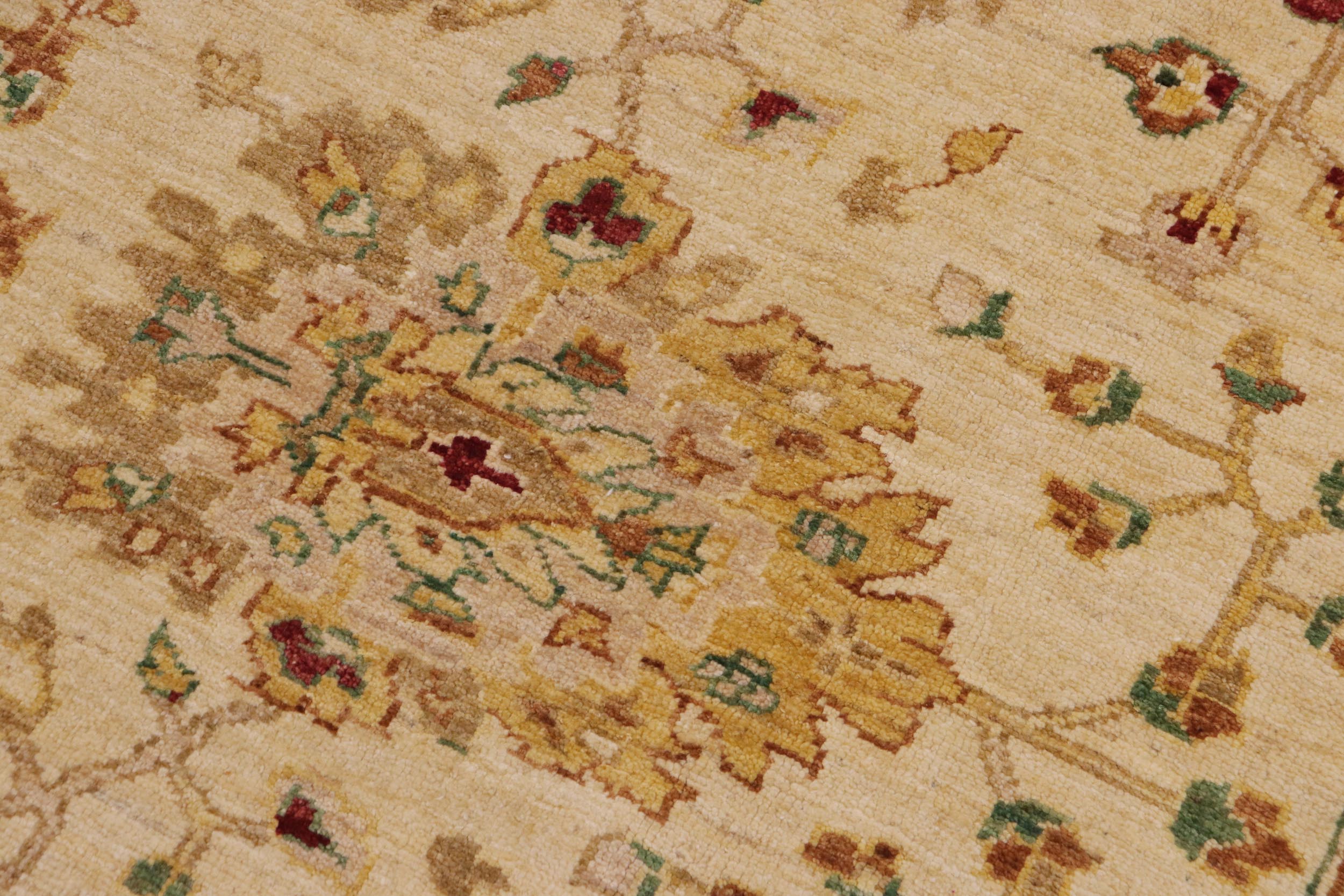 handmade Traditional Kafkaz Beige Gold Hand Knotted RECTANGLE 100% WOOL area rug 9x12