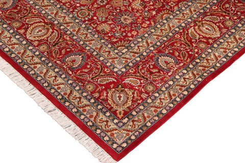 handmade Transitional New Asif Red Green Hand Knotted RECTANGLE 100% WOOL area rug 10x14