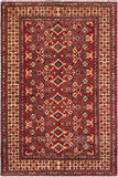 Tribal Super Kazak Rick Red/Beige Wool Rug - 7'8'' x 11'2''