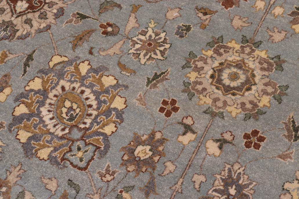 handmade Transitional Design Lt. Blue Tan Hand Knotted RECTANGLE 100% WOOL area rug 10x14