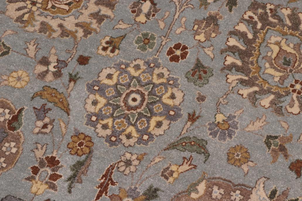 handmade Transitional Design Lt. Blue Tan Hand Knotted RECTANGLE 100% WOOL area rug 10x14