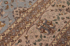 handmade Transitional Design Lt. Blue Tan Hand Knotted RECTANGLE 100% WOOL area rug 10x14