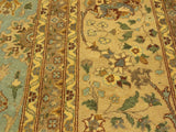 handmade Transitional Design Lt. Blue Tan Hand Knotted RECTANGLE 100% WOOL area rug 10x14