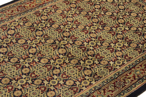 handmade Transitional  Blue Red Hand Knotted RECTANGLE 100% WOOL area rug 4X6