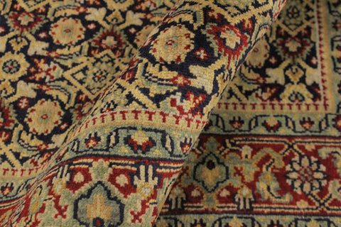 handmade Transitional  Blue Red Hand Knotted RECTANGLE 100% WOOL area rug 4X6