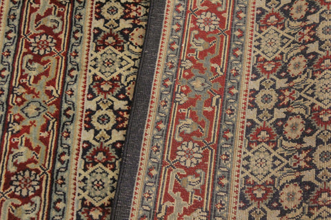 handmade Transitional  Blue Red Hand Knotted RECTANGLE 100% WOOL area rug 4' x 6'