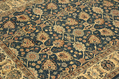 handmade Transitional Design Teal Ivory Hand Knotted RECTANGLE 100% WOOL area rug 4'X6'