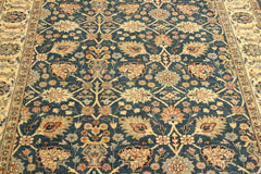 handmade Transitional Design Teal Ivory Hand Knotted RECTANGLE 100% WOOL area rug 4'X6'