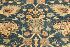 handmade Transitional Design Teal Ivory Hand Knotted RECTANGLE 100% WOOL area rug 4'X6'