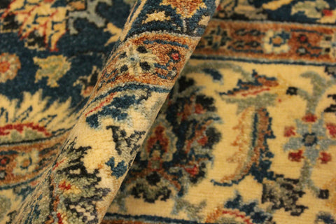 handmade Traditional Design Teal Ivory Hand Knotted RECTANGLE 100% WOOL area rug 4' x 6'