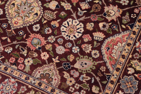 handmade Traditional Design Aubergine Aubergine Hand Knotted RECTANGLE 100% WOOL area rug 3x5