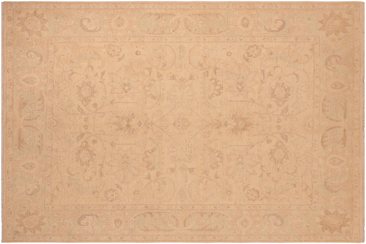 handmade Traditional Kafkaz Lt. Tan Lt. Green Hand Knotted RECTANGLE 100% WOOL area rug 8x10
