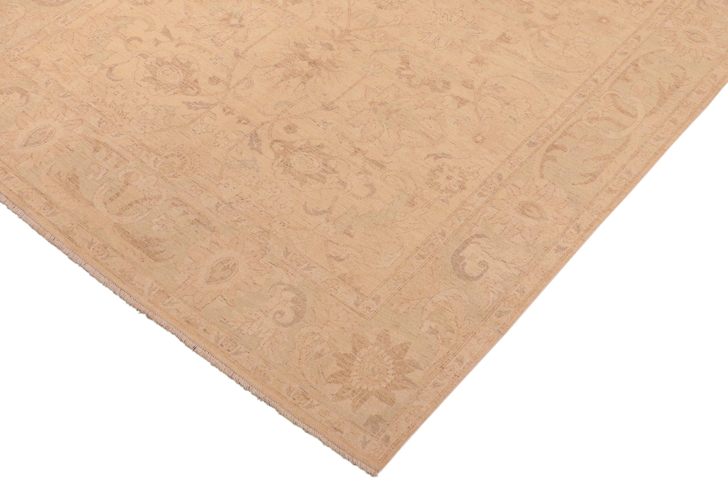handmade Traditional Kafkaz Lt. Tan Lt. Green Hand Knotted RECTANGLE 100% WOOL area rug 8x10