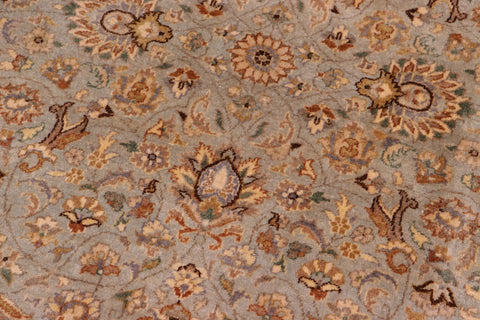 handmade Traditional  Lt. Blue Tan Hand Knotted RECTANGLE 100% WOOL area rug 8' x 10'