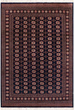 Southwestern Bokhara Hugh Blue/Blue Wool Rug - 8'4'' x 9'11''