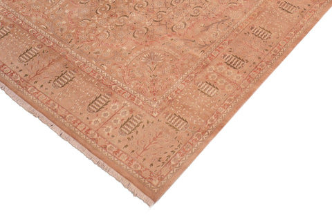handmade Traditional Tajdar Tan Tan Hand Knotted RECTANGLE 100% WOOL area rug 8 x 9
