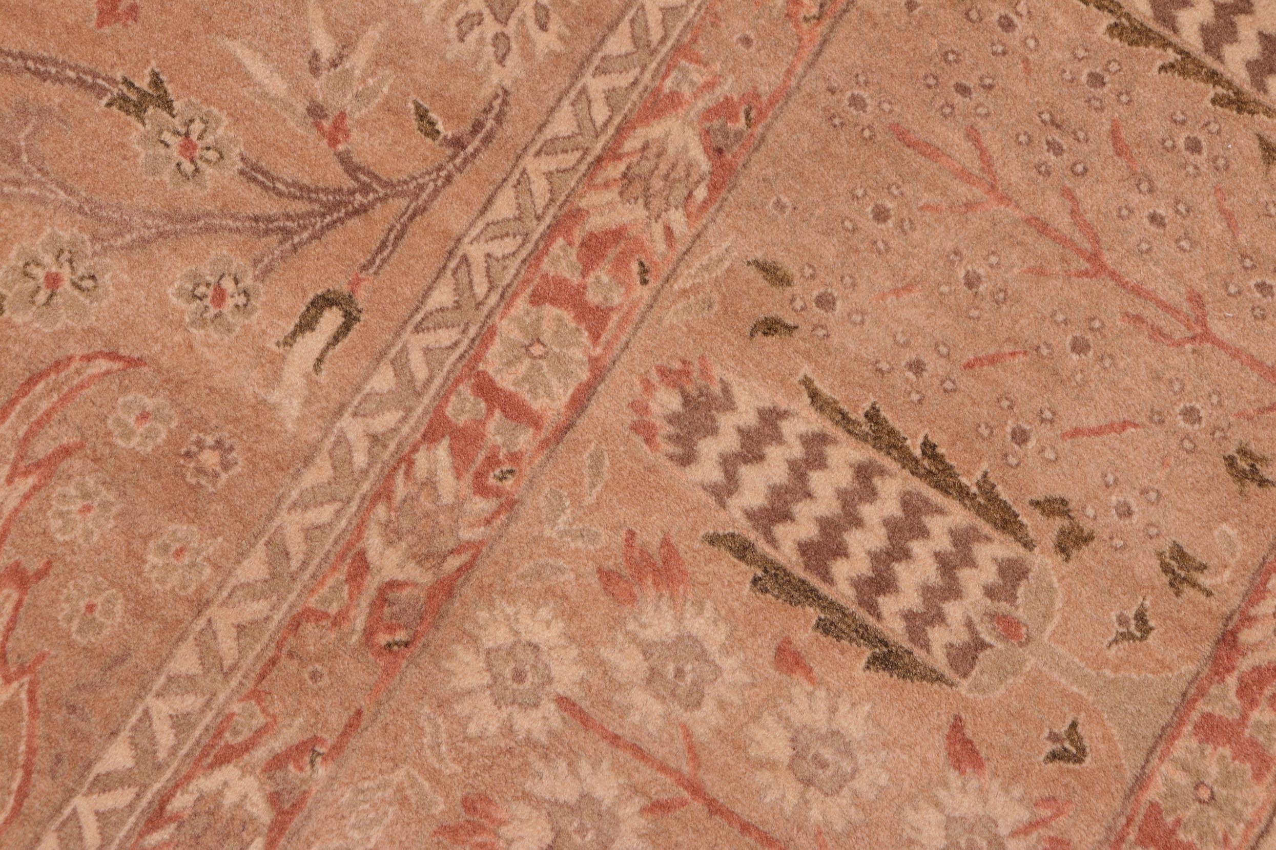 handmade Traditional Tajdar Tan Tan Hand Knotted RECTANGLE 100% WOOL area rug 8x9