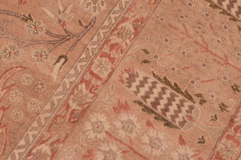 handmade Traditional Tajdar Tan Tan Hand Knotted RECTANGLE 100% WOOL area rug 8 x 9