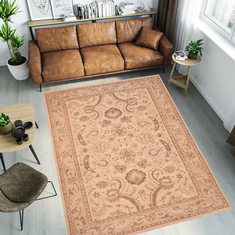 handmade Traditional Kafkaz Tan Brown Hand Knotted RECTANGLE 100% WOOL area rug 6x9