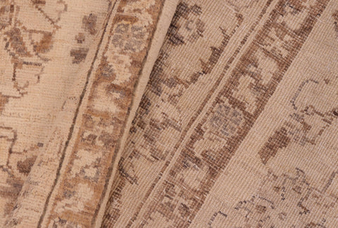 handmade Traditional Kafkaz Tan Brown Hand Knotted RECTANGLE 100% WOOL area rug 6x9