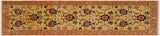 Rustic Super Kazak Everett Gold/Red Wool Runner - 2'11'' x 10'1''