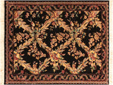 Abusson Heritage Ken Black/Gold Wool Rug - 3'0'' x 4'11''