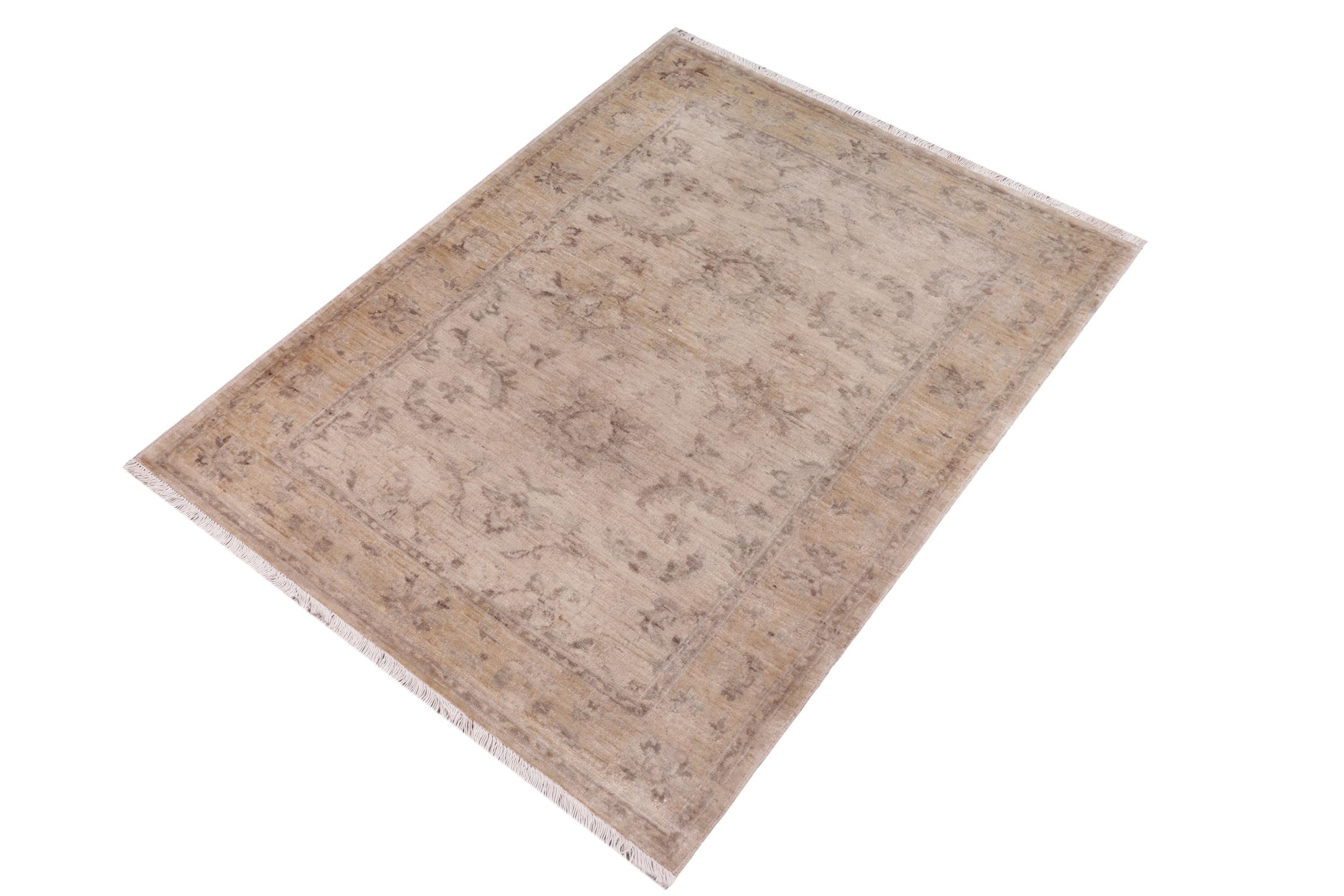 handmade Traditional Kafkaz Lt. Tan Lt. Gold Hand Knotted RECTANGLE 100% WOOL area rug 3x5