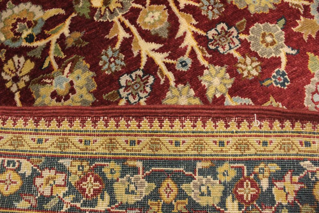 handmade Transitional  Red Teal Hand Knotted RECTANGLE 100% WOOL area rug 3'X5'