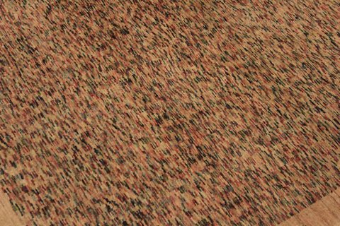 handmade Modern Gabbeh Tan Blue Hand Knotted RECTANGLE 100% WOOL area rug 3' x 5'